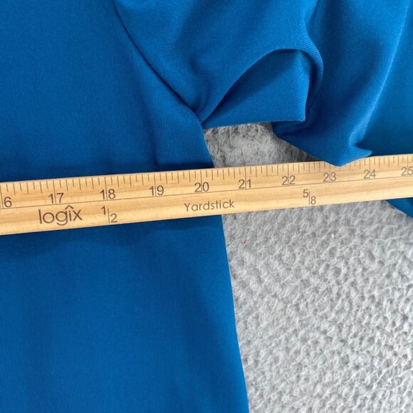 Kasper Jacket Womens L Blue Open Front 3/4 Sleeves Stretch Knit Everyday Casual - Picture 7 of 11